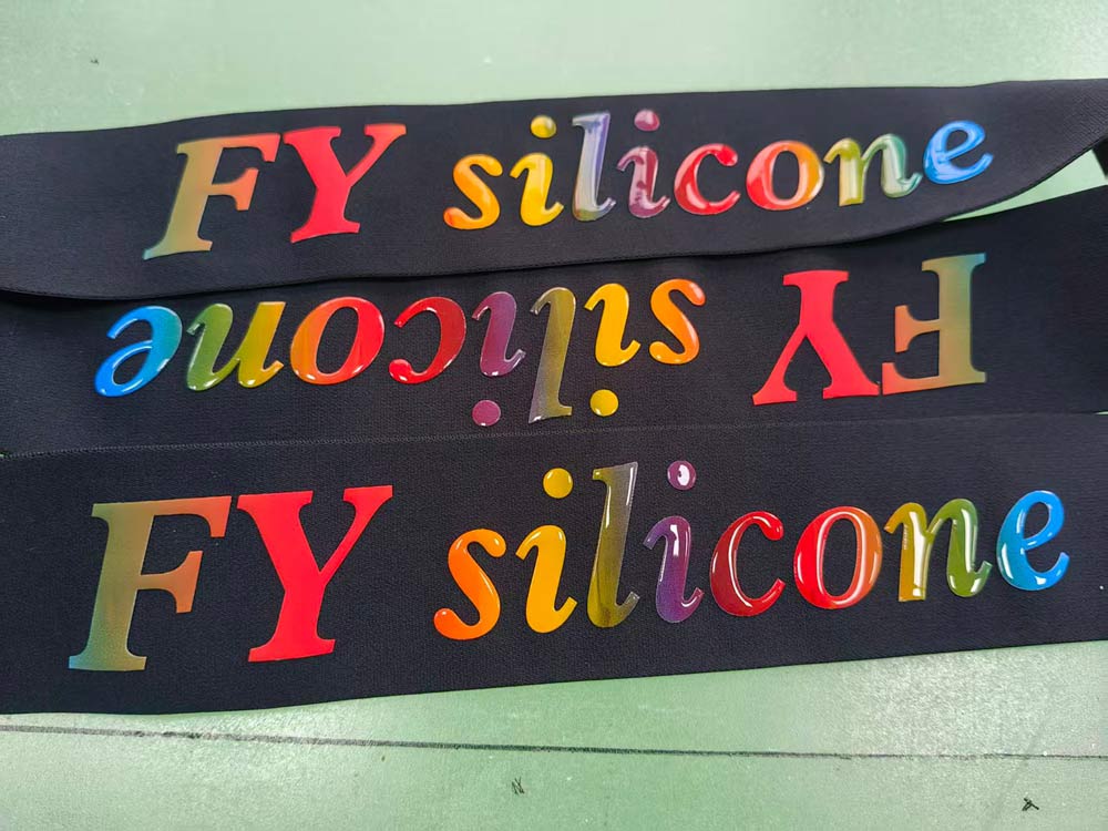 Elastic Silicone Belt Ribbon Webbing Gradient Color Printing