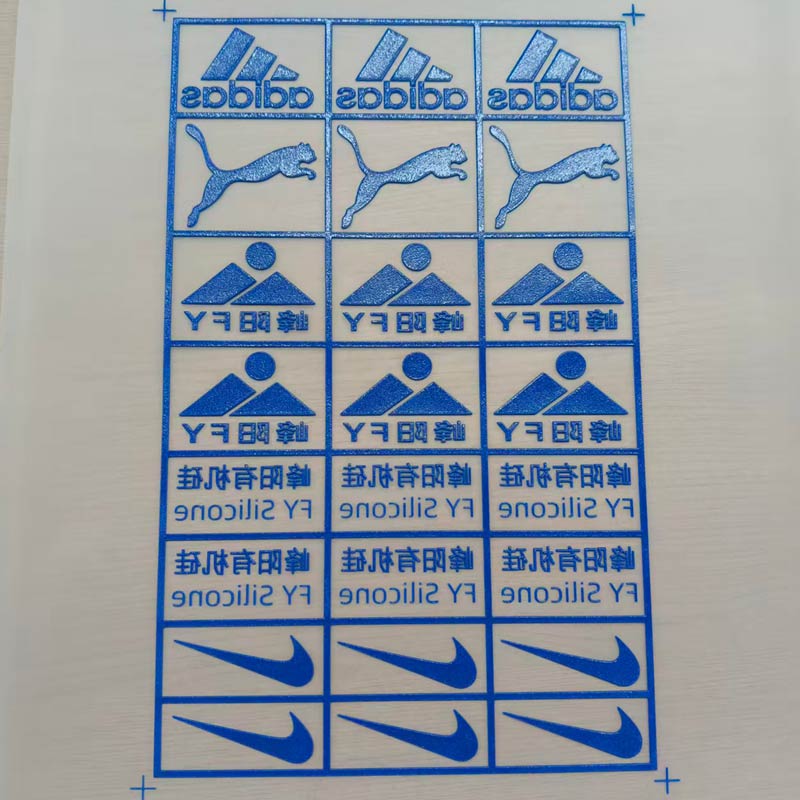 puff silicone transfer logos for garments