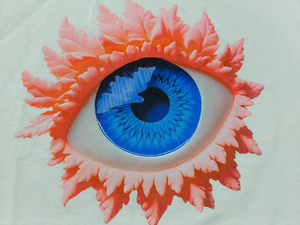 glossy silicone ink printing on cotton fabric